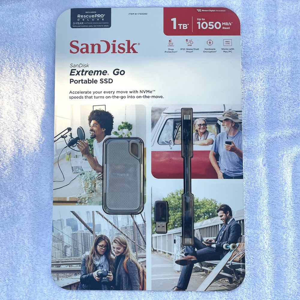 SanDisk 1TB Extreme Go Portable SSD - Up to 1050MB/s